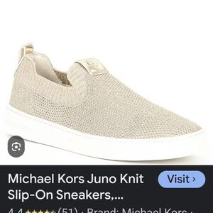 Michael Kors Gold Slide Tennis Shoe